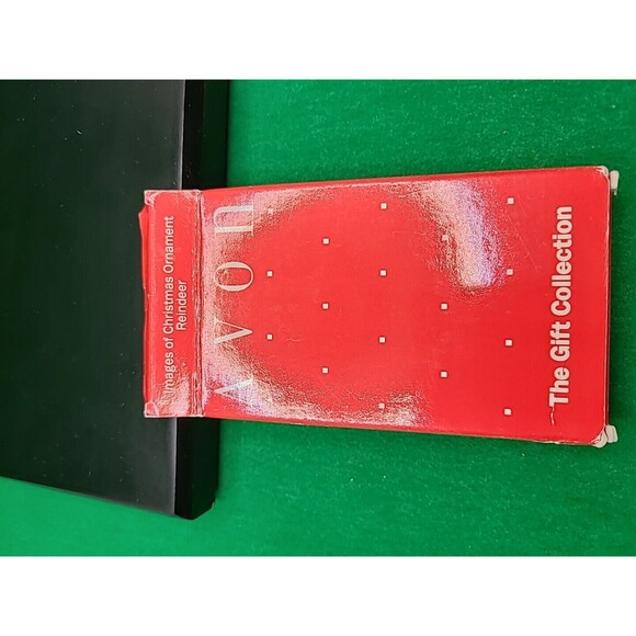 Avon Vintage Reindeer Christmas Ornament 4" Clear Plastic - Picture 6 of 8